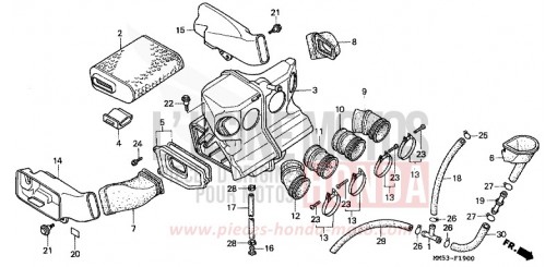 AIR CLEANER (CBR1000FH/FJ/FM) CBR1000FH de 1987